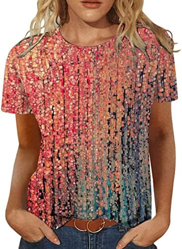 Dame Grafička majica Jesen Ljetna odjeća kratki rukav pamuk Crewneck labav fit ručak vrhunska majica za teen djevojke