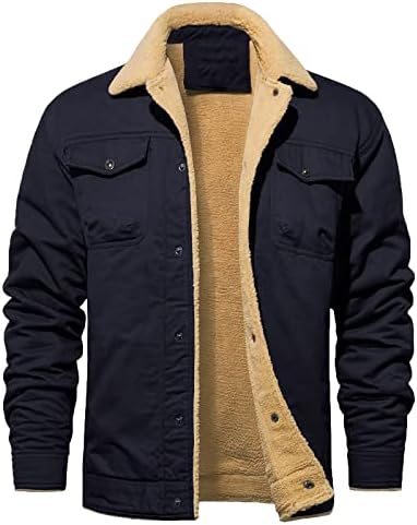 Fsahjkee Muške prekrivene jakne, labavi muški parka kaput prevelik jakne zime zip jakne slim fit atletic workout