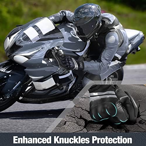 CoFit kožne rukavice za motocikle od mikrovlakana, rukavice za motocikle otporne na vjetar sa ekranom osetljivim na dodir sa zaštitom od zglobova motokros trke za muškarce i žene