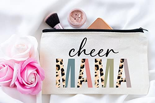 Htdesigns Cheer mama kozmetička torba - Leopard Cheer Mama šminka - pokloni za Cheer Mama - Cheer Mama Rođendanski poklon - Kozmetička