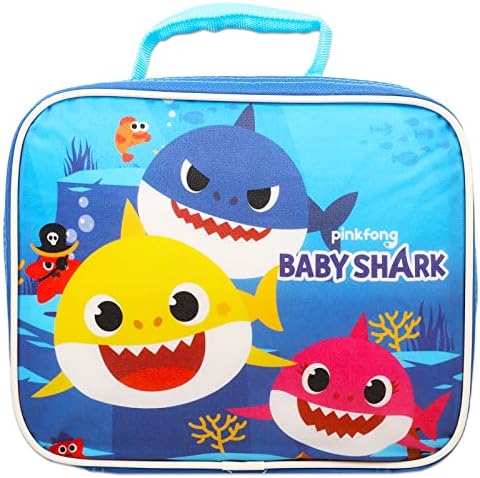 Fast Forward Baby Shark ruksak sa setom kutija za ručak - Baby Shark ruksak za djecu, Baby Shark kutija za ručak, torbica za vodu, naljepnice, više | Baby Shark ruksak za djecu