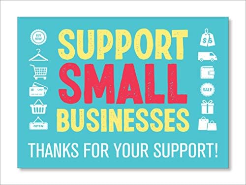 Zamislite znakove | Podržati mala preduzeća - hvala na podršci | Lokalni znak za dekalu | 7 x 5