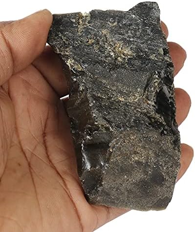 Crni obsidian prirodni grubi 970.20 CT Izlječenje kristalno black obsidian labav dragulj