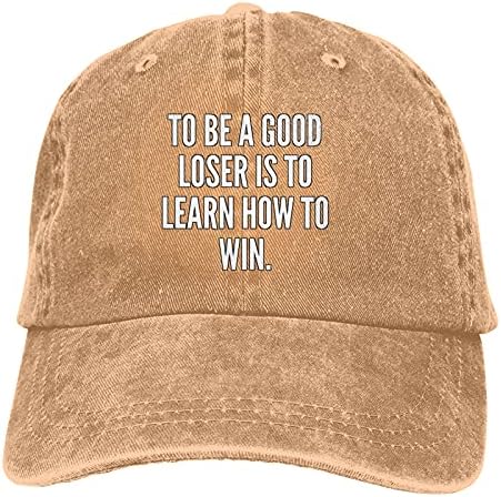 da biste bili dobar Gubitnik, naučite kako pobijediti Slogan kaubojski šeširi uniseks podesive bejzbol kape Crna