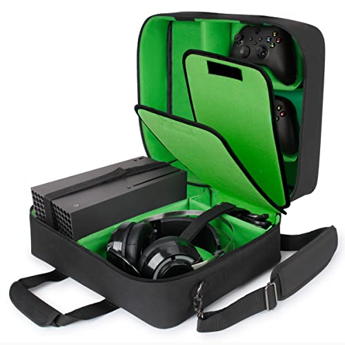 USA Gearx Xbox serija X CASE - Xbox serija x Putni predmet Kompatibilan sa Xbox serije X Console & Xbox serije S - Prilagodljivi interijer za Xbox kontroleri i još mnogo igrača