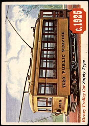 1955 TOPPS # 46 Birney Trolley Car ex +