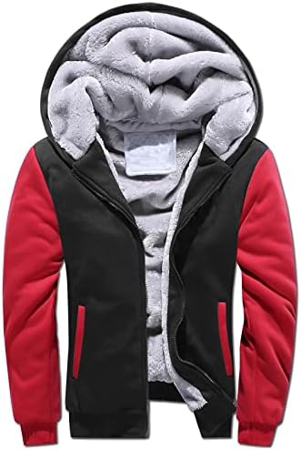 Ymosrh Muške zimske jakne Muška jesenska kontrastna boja labava povremena plišana jakna za muškarce