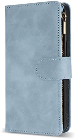 Zzxx iPhone 14 Plus novčanik sa [RFID Blocking] Slot za kartice Premium meka PU Koža Zipper Flip Folio sa trakom za nošenje zaštitni