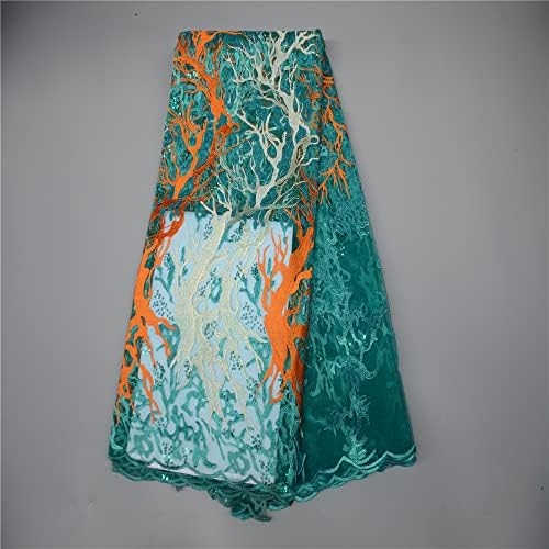 5 metara Afrička čipkasta tkanina vezene šljokice nigerijske vezice svadbena Francuska čipkasta tkanina od tila za haljinu PS923 -