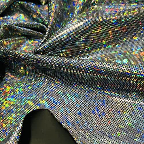 4-Smjerni rastezljivi/živopisni sivi Hologram slomljeno staklo Print najlonska tkanina Spandex by Yard L1E1300023, 60 inča