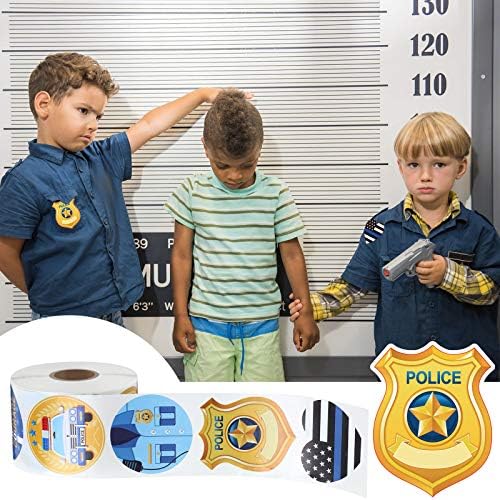 600 komada Policijske naljepnice naljepnice za zabavu policijska značka naljepnice naljepnice naljepnice naljepnice zaptivke kartice
