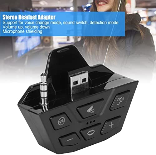 Enhancer zvuka za kontrolu igre, kontrola jačine zvuka Stereo adapter za slušalice za kontroler igre