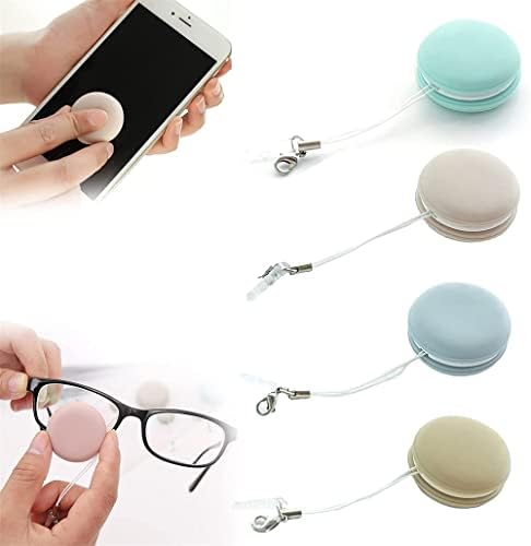 Creative Candy tkanina za čišćenje oblika Macaron naočare za čišćenje ekrana za mobilni telefon, multifunkcionalni spužva za ekran čarobnog telefona,četka za čišćenje mobilnog telefona sa prenosivim ključem za ključeve