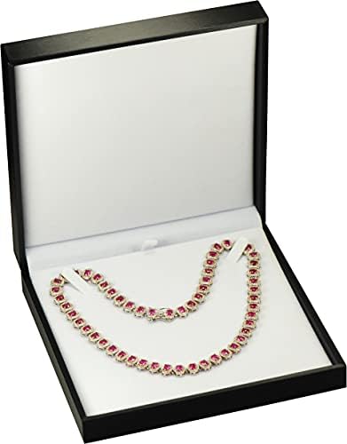 Nakit Pak crna boja velika ogrlica lanac Poklon kutija Luksuzni Meki dodir PU kožni materijal kutija za odlaganje ogrlica veličina 6.42 inch6.421.57