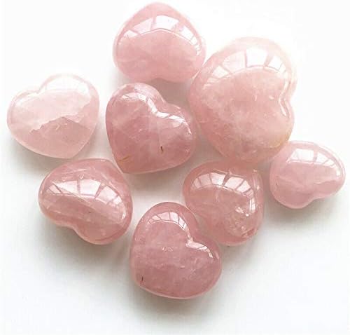 Ruitaiqin Shitu 1pc Prirodni prirodni ružin kristalno srce kamen ružičasti kvarcni uzorci zacjeljivanje prirodnog kamenja i minerala