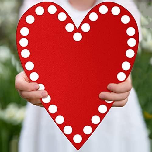 Jetc Valentinovo za vješalica za vrata natkriveni natpise Drveni viseći znakovi ukras Srčani tačkići tiskani Znak za dan zaljubljenih