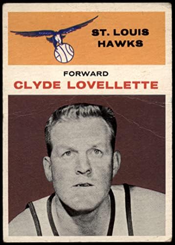 1961. Fleer 29 Clyde Lovellette St. Louis Hawks Fairs Hawks Kansas