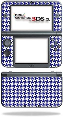 MightySkins koža kompatibilna sa Nintendo 3DS XL-Blue Houndstooth / zaštitni, izdržljivi i jedinstveni poklopac za omotavanje vinilnih