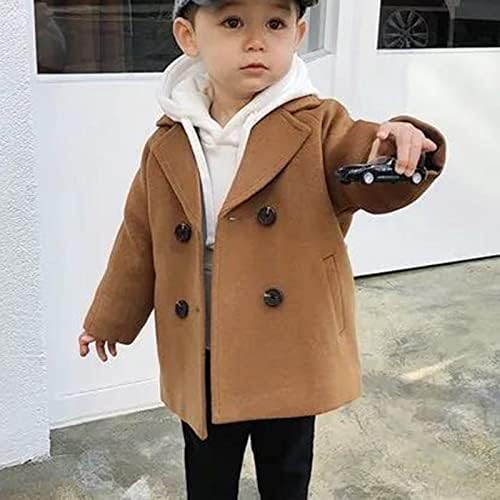 Meitianfacai 1-6 godina Baby Kids Boys Girls Winter Wolene kaput slatka dugačka dvostruka jakna s duplicom