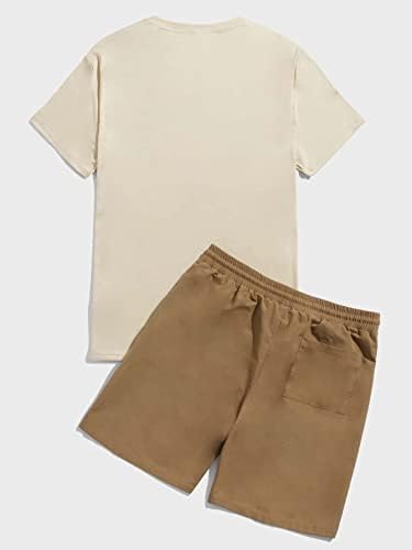 FIOXA Dvije komadne odjeće za muškarce Muška slova Grafičke kratke hlače za kratke trake