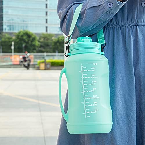 Jourxeon Polu galonska boca sa markerom za piće, uštedu prostora ušteda u obliku uvlačinog silikona BPA besplatan veliki vrč vode,