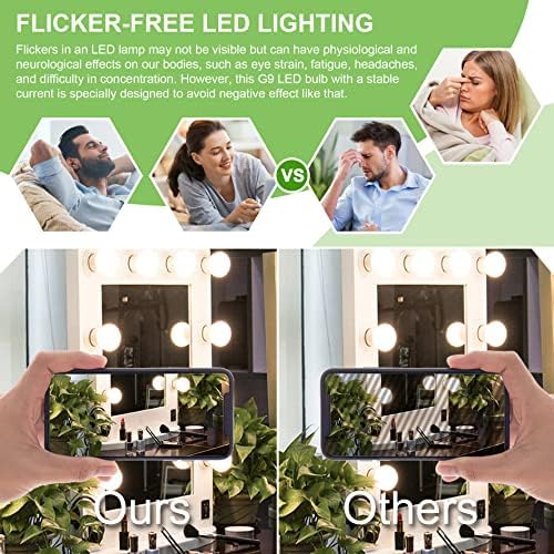 Dekang 8 pakovanja LED Vanity sijalice za kupatilo 4000k prirodno dnevno svetlo, E26 base Globe sijalice 60W ekvivalent sa žarnom