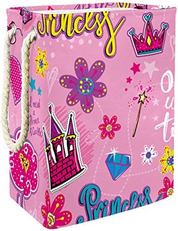 DEYYA princeza roze korpe za veš korpa visoka čvrsta sklopiva za odraslu decu Tinejdžeri dečaci Devojčice u spavaćim sobama kupatilo