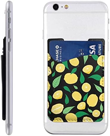 Držač kabličnih kartica za voćne kutije od limuna, PU kožna samoljepljiva ID kreditne kartice za 2,4x3,5 inčni pametni telefon natrag