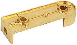 X-Dree Ormar Closet Cinc Legura šipka Podržava zlatni ton 16mm dia 4pcs (armario ormar cink legura željeznički šipki krajnji es kompatibilni