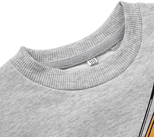 Akyzic Boys duksevi pamučni Dugi rukav Crewneck pulover za malu djecu zimska topla majica džemper vrhovi 3t-8t