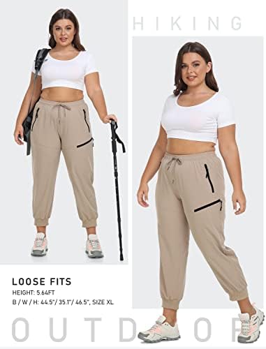 Mofiz ženske plus veličine planinarske hlače lagane brzih joggera Atletska vježba na otvorenom džepovima pantalone