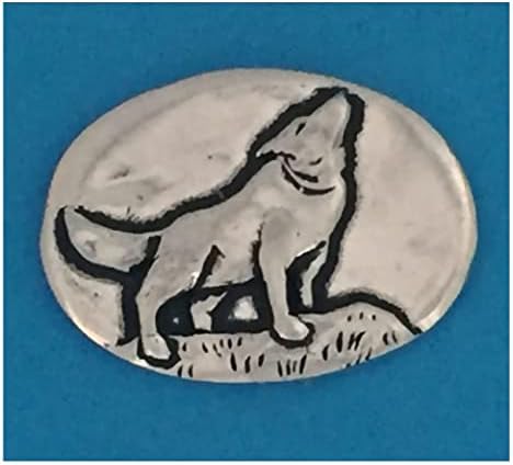 Osnovni duh vuk - hrabroj novčići ručno izrađen pewter, priroda životinjski poklon za muškarce i žene, kovanica kovanica