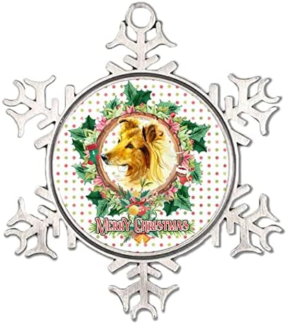 Merrychristmas donji vijenac 2022 božićni ukrasi 2022 Božićni pas dad pokloni za muškarce snježnoflake oblika metala ukras božićni