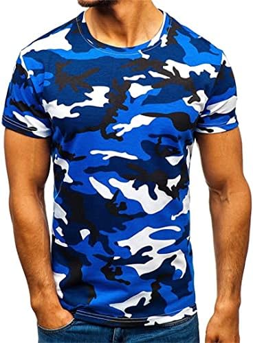 Muns kamuflaža kratkih rukava majice Fitness Vojna posada CAMO Atletski košulje Ljetni lagani pulover vrhovi