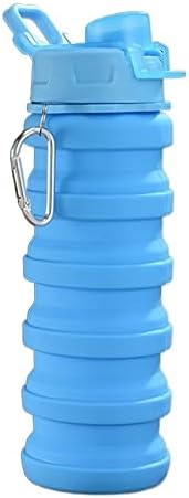 Sahroo Travel MUP 500ml Prijenosna uvlačina silikonska boca sa preklopnim bocama za vodu na otvorenom PUTNI PUTNI PUNKU KUPU KARABINARA