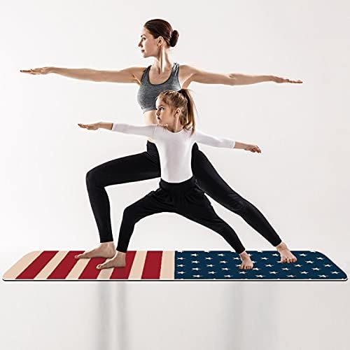 Siebzeh volim Američki Vintage Stil američka zastava Premium Thick Yoga Mat Eco Friendly Rubber Health & amp; fitnes non Slip Mat za sve vrste vježbe joge i pilatesa