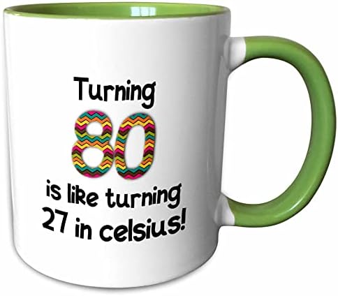 Napuniti 80 godina je kao napuniti 27 u Celzijusima-šaljivi poklon za 80. rođendan, keramička šolja, 11 unci