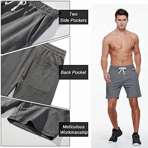 Arloesi Muns 8 Athletic Gym Shorts Jogger znoj pamučne kratke hlače sa džepovima