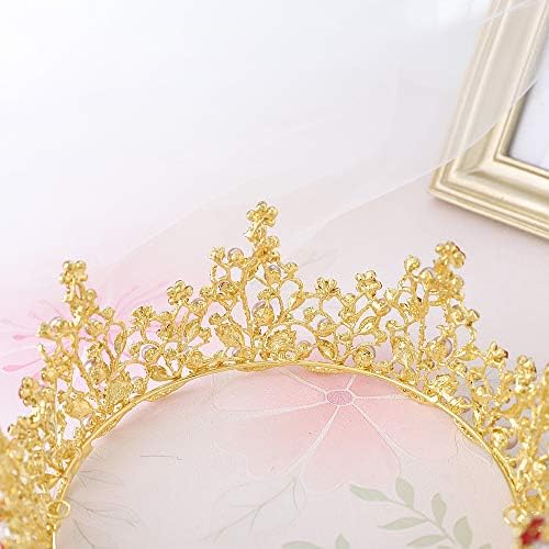 Campsis barokna svadbena vjenčana kruna za djevojku princezu Tiaras Crown Hair Accessories Prom Party pogodna za svadbene zabave i