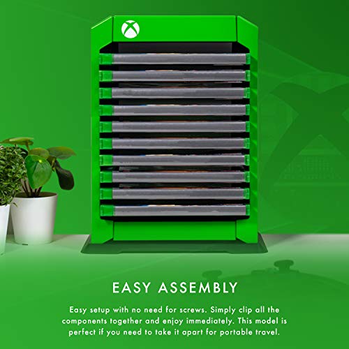 Numskull zvanični Xbox Premium Game Storage Tower Stand, Holder čuva 10 igara ili Blu-Ray kućišta diska, kompatibilne sa Xbox Series