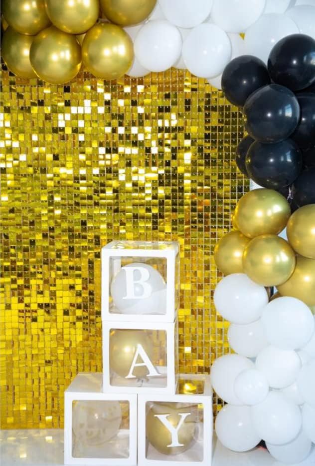 Svjetlucava zidna pozadina kvadratna Zlatna pozadina sa šljokicama sjajni zidni šljokice za rođendan, ukras vjenčanja za godišnjicu