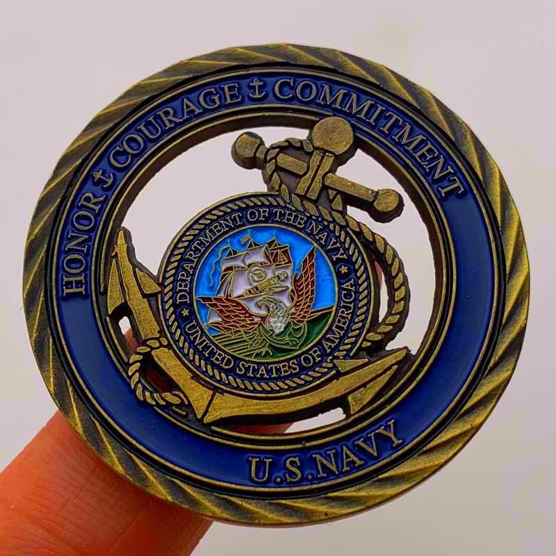 Američka mornarica Navy Honor Helmsman Challenge Navy Eagle Floet Sidreni kovanica kovanica kovanica kovanica