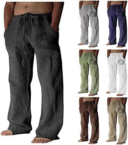 Firero muške ležerne duge hlače pamučne pantalone labave pantalone Joga plaže pantalone