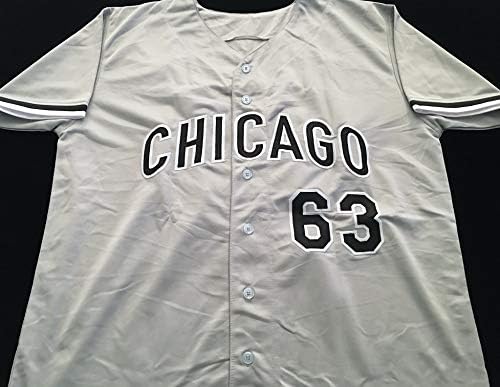 Matt Foster potpisan autogramirani 8x10 fotografija i sivi bejzbol dres veličine XL - Beckett COA - Chicago Bijeli sox bacač