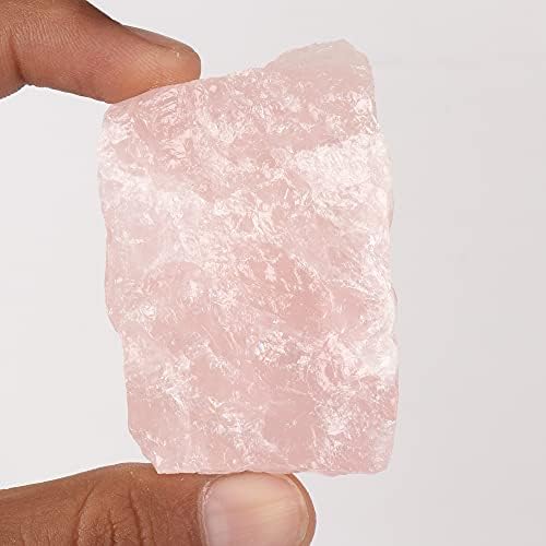 Gemhub originalni čisti prirodni prirodni ružičasti ružičasti kvarcni kamen 519.15 CT certificirani neobrezani liječenje kristalno