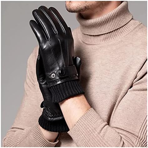 N / A zimske muške kožne rukavice topla pletena zaštita za zapešće topla meka Muška kožna rukavice s jednim prstom