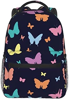 Afhyzy Butterfly Travel Backpad ženska torba lagana školska ruksaka za djevojčice Podesivi fakultet ruksak odgovara 15,6 inčni prijenosna