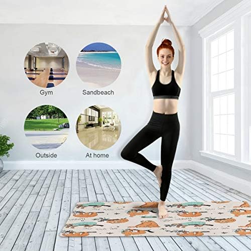 Qilmy Naughty lijenost prostirka za jogu, neklizajuća tekstura Pro prostirka za jogu Eco Friendly Vježba & amp; podloga za vježbu