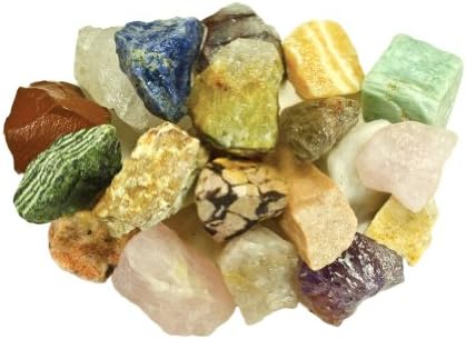 Fantasia Materijali: 1 kilogram rasutih grubih brazilskih kamenih miksa - sirovi prirodni kristali i stijene za kabiranje, rezanje,