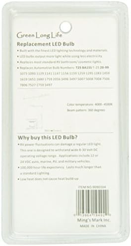 Zelena longlife 9090104 LED zamjenska isprazna sijalica sa 20-99/1156 bazom 230 lumena 12v ili 24v prirodno Bijela